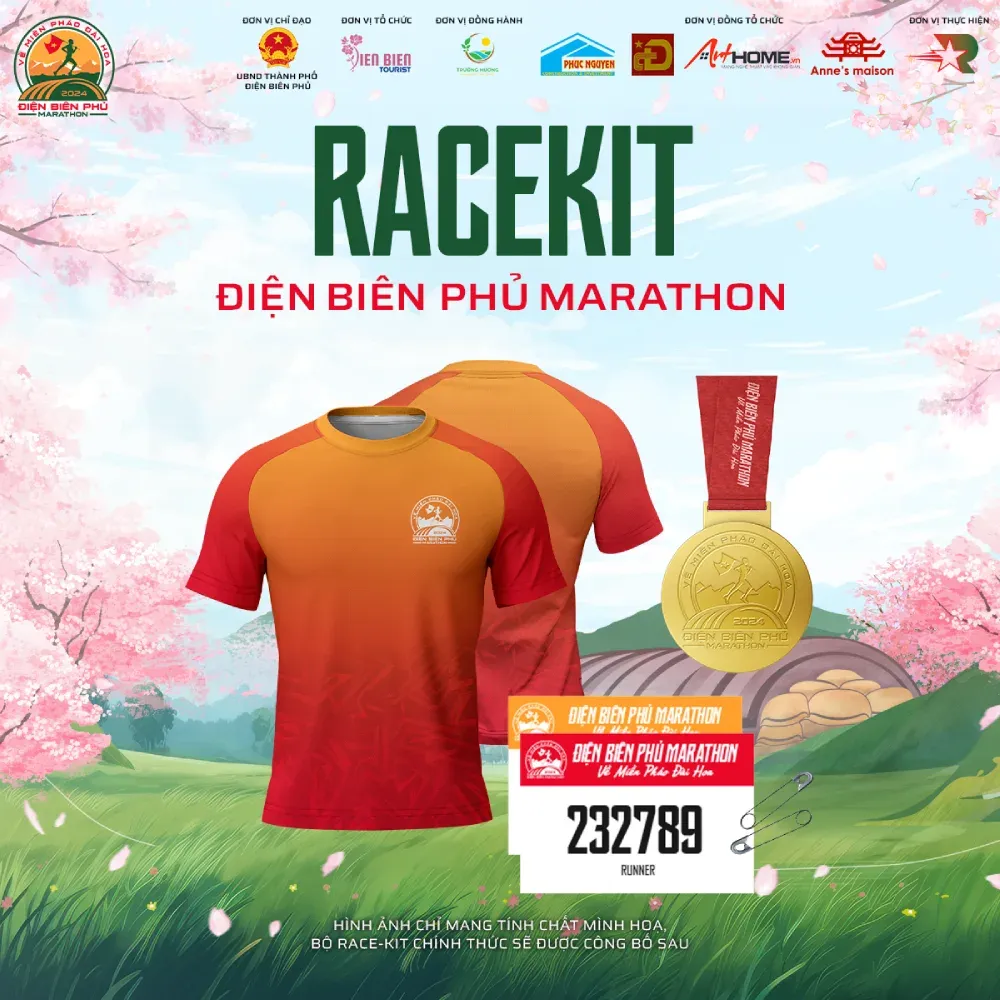 Racekit Giải chạy Điện Biên Phủ Marathon 2024 - Về Miền Pháo Đài Hoa